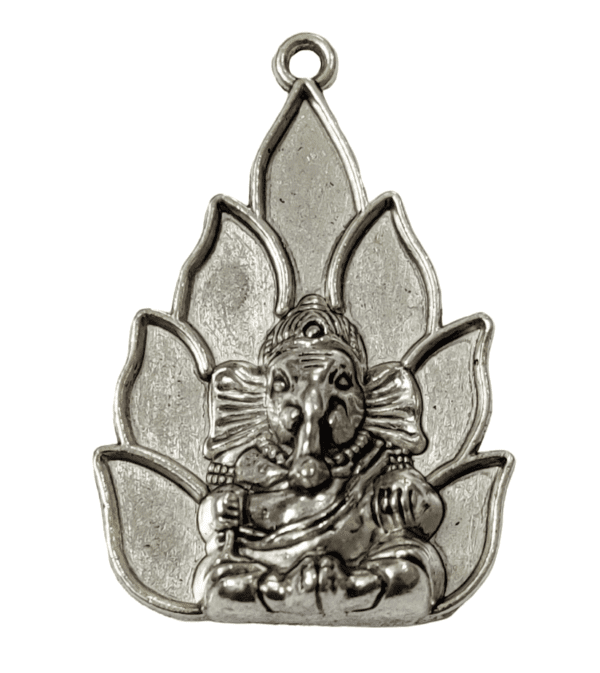 High Quality Metal Silver Shri Ganesh Pendant | Size 50x30 mm Pd 15 Jyotishshop 600x673