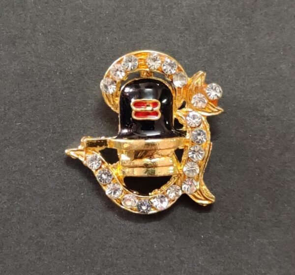 High Quality Metal Shivling Pendant With American Diamond | Size 25x20 mm Ad Shivling Jyotishshop 600x560