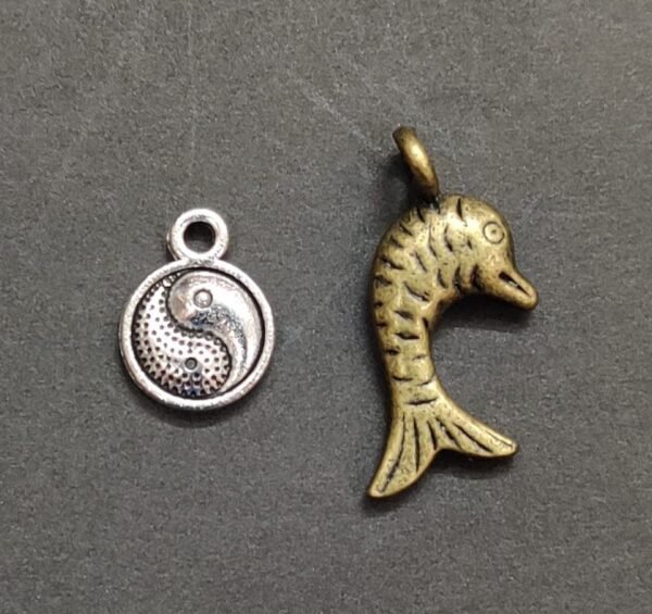 German Silver Gold Plated Metal Yin Yang And Fish Combo Pendant Yinyang Fish Locket Jyotishshop 600x565