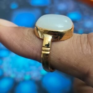 Panchdhatu Hakik Stone Ring (पंचधातु हकीक रत्न रिंग) | Weight 5.77 g, Size 20