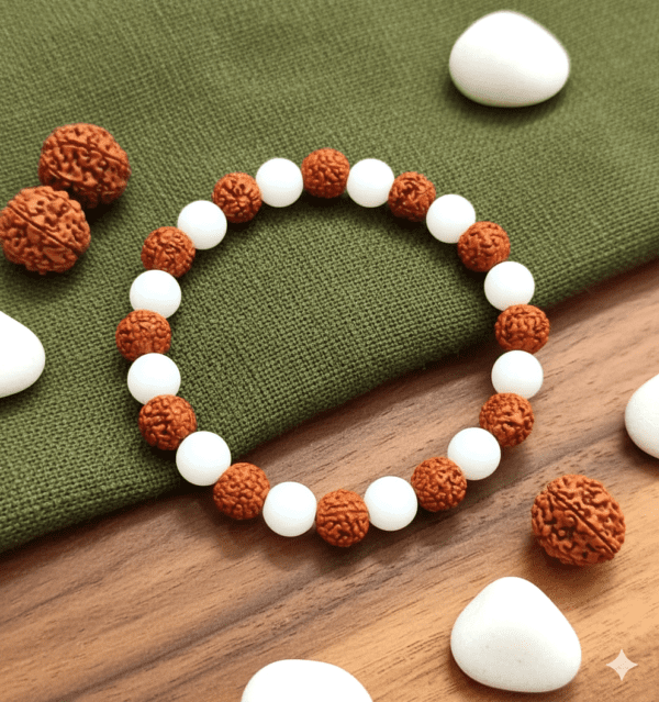 Chandra Dosh Nivaran Bracelet With Rudraksh Jyotishshop 600x639