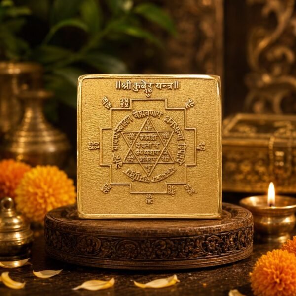 Very Heavy Quality Ashthdhatu Shri Kuber Yantra(अष्टधातु श्री कुबेर यन्त्र) | Size-3.5x3.5 inch | Weight-225 gram ashtadhatu_shri_kuber_yantra_heavy_jyotishshop