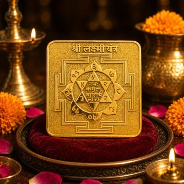 Very Heavy Quality Ashthdhatu Shri Laxmi Yantra(अष्टधातु श्री लक्ष्मी यन्त्र) | Size-3.5x3.5 inch | Weight-237 gram ashtadhatu_shri_laxmi_yantra_heavy_jyotishshop