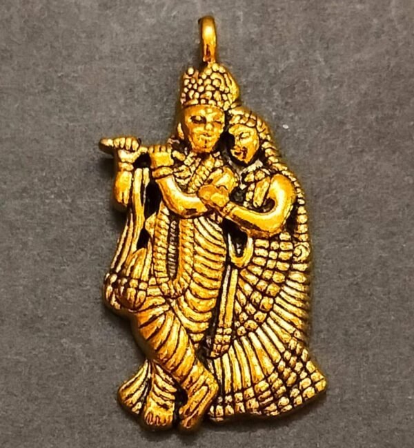 Brass Radhakrishna Locket Jyotishshop 55 Cm 600x649