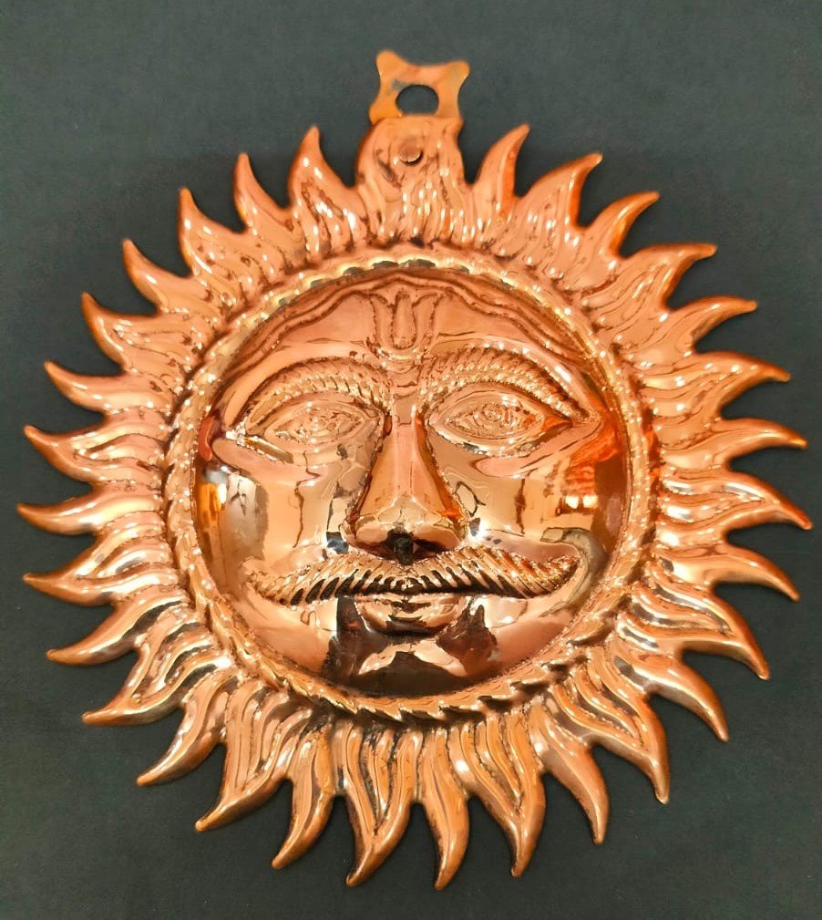 Surya Yantra For Vastu Dosh Nivaran 100% Copper(वास्तु दोष निवारण सूर्य यन्त्र कॉपर ), Size 11.0 cm