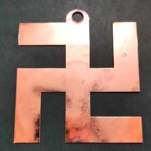 Copper Swastik Yantra(स्वास्तिक यन्त्र कॉपर),Size 11 cm