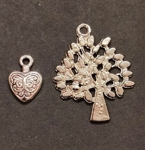 German Silver Mini Heart, Money Tree Size 30 mm Locket Combo For Good Luck Heart Goodlucktree Locket Jyotishshop 600x619
