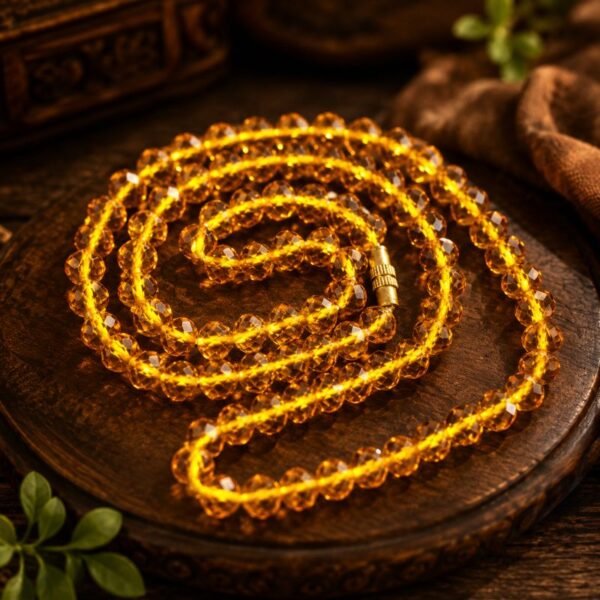 Diamond Cut Yellow Crystal Kanthi Mala diamondcut-yellow-crystal-kanthi-mala-jyotishshop