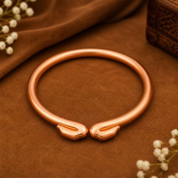 High Quality Heavy Copper Kada(कॉपर कड़ा), Size Adjustable, Weight- 57 g open-copper-kada-jyotishshop